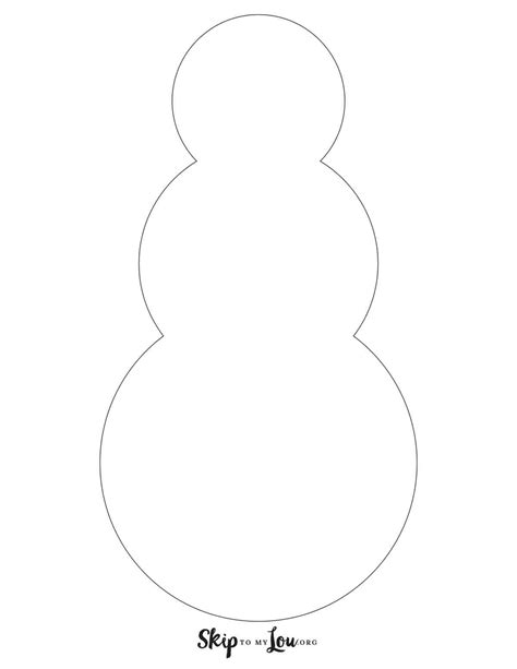 Free Printable Snowman Templates for Crafts | Skip To My Lou