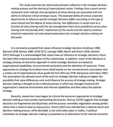 Explain the relationship between strategy and organizational values of ...