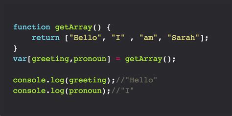 ES6 Use Destructuring Assignment to Assign Variables From Arrays 的图像结果