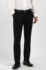 Buy Men Black Solid Formal Trousers Online - 39965029 | Peter England