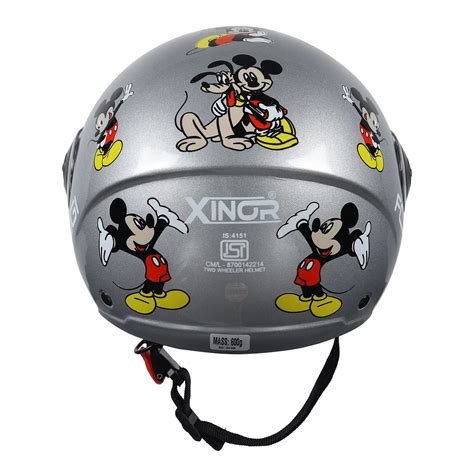 Kids Motorcycling Helmet ISI Certified Ages 6-14 Years Mickey Mouse ...