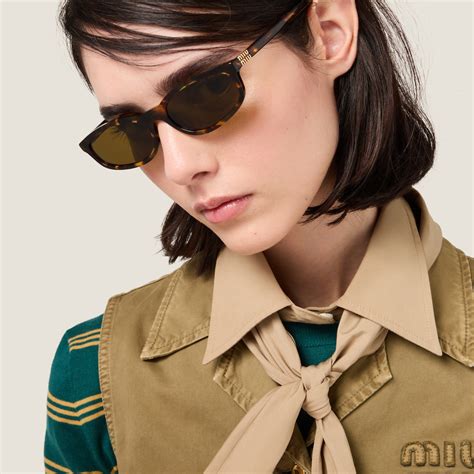 Loden Green Lenses Miu Regard Sunglasses | Miu Miu