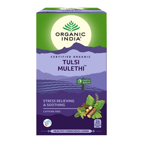 Organic India Organic Tulsi Mulethi Tea (25 tea bags) : Amazon.in ...