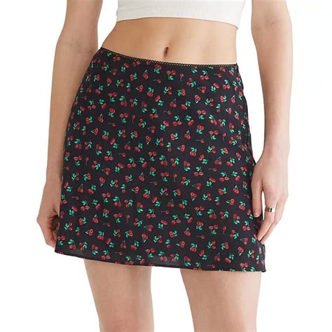 Juniors’ Aeropostale Cherry Print Mini Slip Skirt