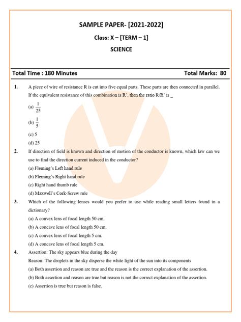 Image result for Final Answer Key for CBSE Class 10th Science Sample Paper Term1
