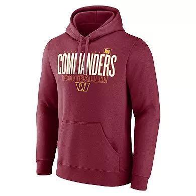Men's Fanatics Burgundy Washington Commanders Pylon Outline Pullover Hoodie