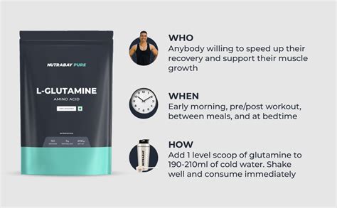 Nutrabay Pure L-Glutamine Powder, Amino Acid - Post Workout Supplement ...