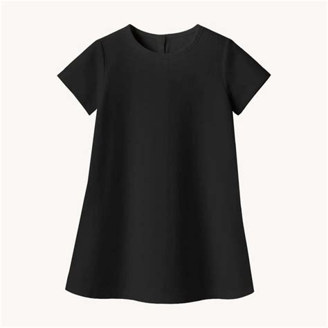 Buy Girls Black Solid A-Line Dress | Pure Cotton Dress 1–4 Years ...