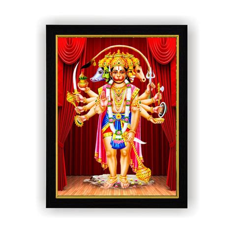 Himshikhar Religious God Photo Frame (Panchmukhi Balaji Hanumanji, 25 ...