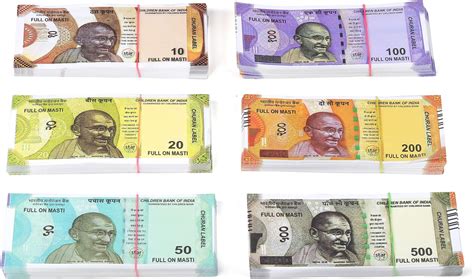 VELINOR Fake Money Set - 120 Notes (20 Each x 6) for Kids, Ages 3 ...