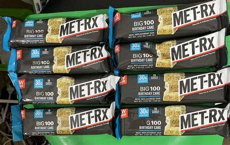 Buy 8x 3.52 oz MET-Rx Big 100 Birthday Cake Meal Replacement 30g ...