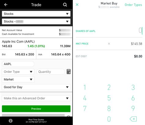 Great comparison of simplicity in design: Etrade vs. Robinhood's "make ...