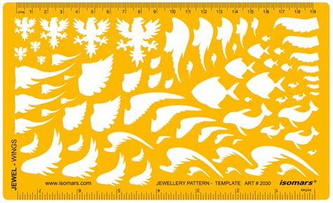 Isomars Birds, Wings, Fish & Dolphin Shape Template – Drawing ...