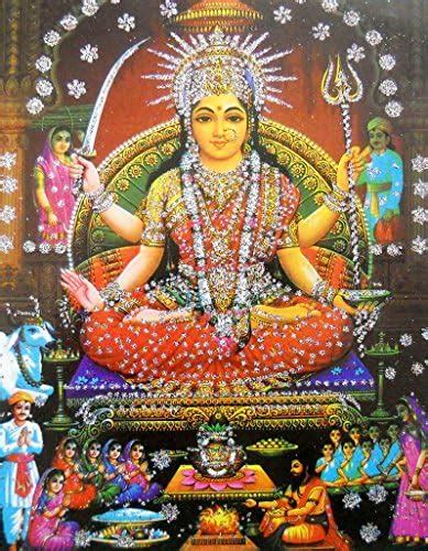 Santoshi MATA/Hindu Goddess Poster with Glitter Effect -Reprint on ...