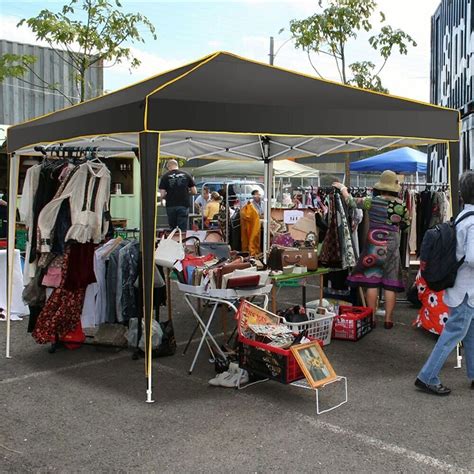 Buy 10x10 Black Ez Pop Up Canopy Outdoor Folding Gazebo Vendor Party ...