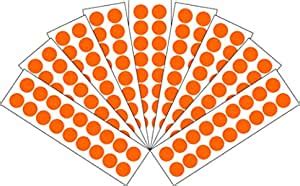 MINTKRAFT"Orange Color Coding Label",SELF-Adhesive Orange Color Coded ...