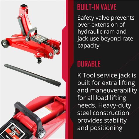 BIG RED Torin Hydraulic Trolley Floor Jack Combo With 2 Jack Stands, 2 ...