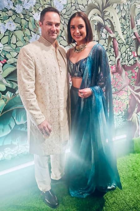 Buy Blue Lurex, Silk, Nylon Sequins, Cut Pre-draped Ruffle Hem Saree ...