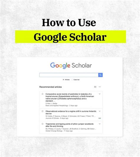 How to Use Google Scholar Google Scholar is a powerful search engine ...
