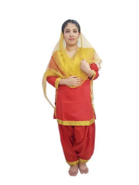 Punjabi Suit with Net Chunni -Assorted Color – Sarvda