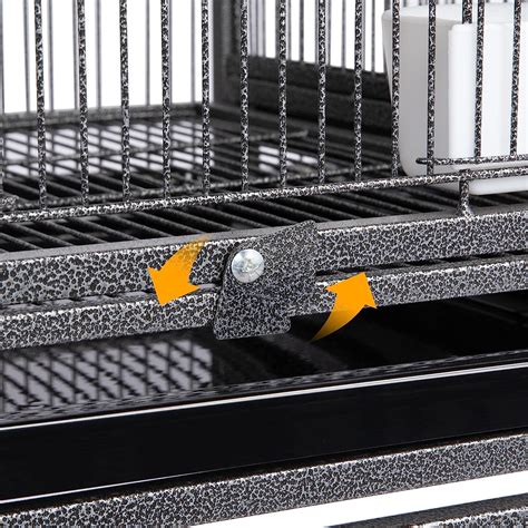 Buy Yaheetech Large Bird Cage Metal Parrot Cage Wide Breeding Cage with ...