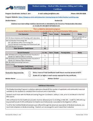 Fillable Online mai-certificate-medical-office-insurance-billing-and ...