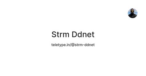 Strm Ddnet — Teletype