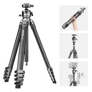 Buy NEEWER LITETRIP LT38 61" Travel Tripod Carbon Fiber for Camera, 360 ...