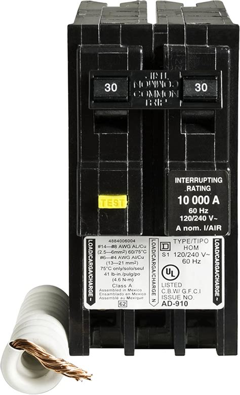 Buy Square D - HOM230GFIC Homeline Circuit Breaker, 30-Amp, 120240V, 2 ...