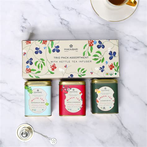 Buy Winter Teas Trio Assortment with Infuser – Gift Set – Makaibari Tea