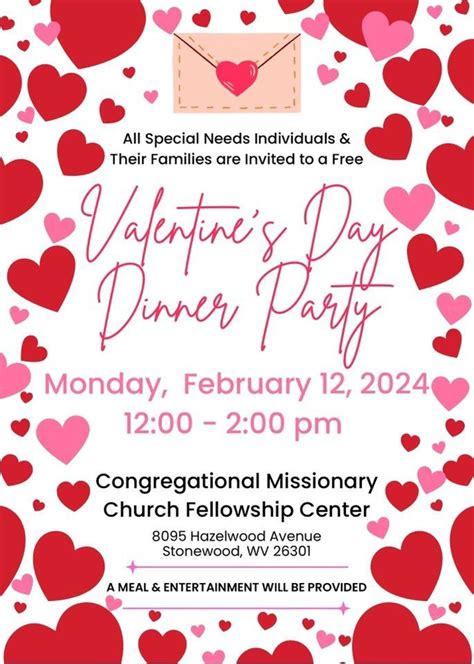 Special Needs Valentine’s Day Dinner Party, Congregational Missionary ...
