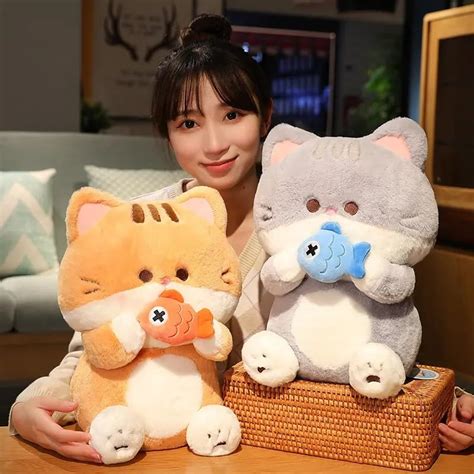 Tinytotem Rabbit Fish Cat Plush Soft Toy Pet Kawai Stuffed Animal ...