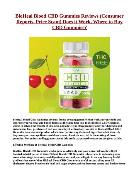 Bio Heal Blood CBD Gummies - BioHeal Blood CBD Gummies Reviews ...