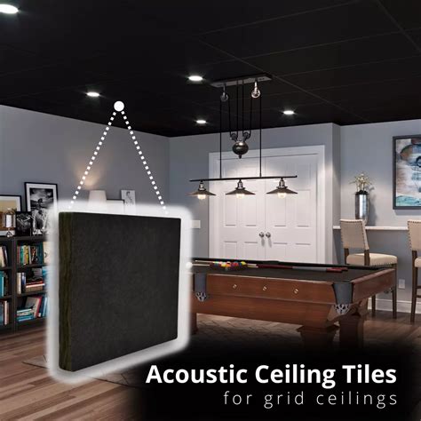 Black Drop Ceiling Tiles | Shelly Lighting