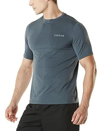 TSLA Men's UPF 50+Swim Shirt Loose-Fit Swim Tee Rashguard Top, Zero ...