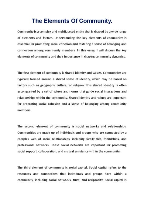 Note on The Elements Of Community - The Elements Of Community ...