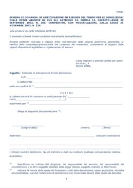 Compilabile Online portalecdp cassaddpp FDOA - Schema di domanda di ...
