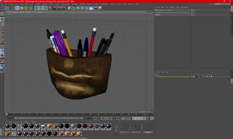 Michelangelo David lips decor Gold with Pens 3D model | 3D Molier ...