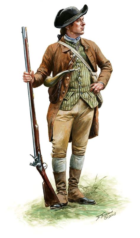 Colonial American Militiaman, c.1775 American Revolutionary War ...