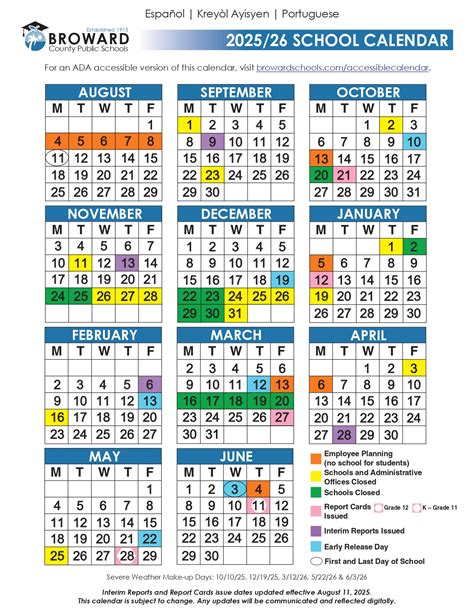 Broward County Public Schools Calendar 2026-2027 [PDF]