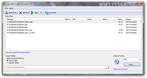 Free MP4 to MP3 converter - Download - Softpedia