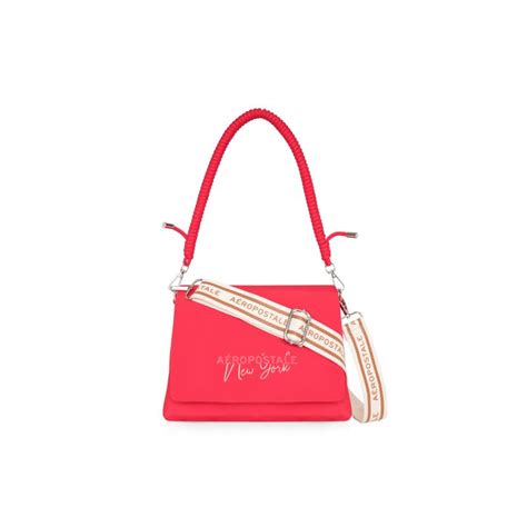 Buy Aeropostale Women's Shoulder Bag with Detachable Strap Porsuk - Red ...