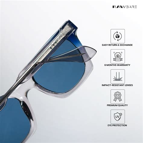 Pune Prism - Iron Blue Square Sunglasses - RB2580 — Rawbare