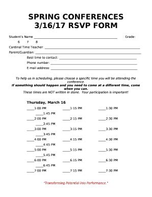 3/16/17 RSVP Doc Template | pdfFiller