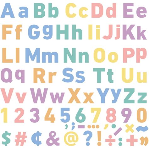 Buy 260 Pcs Bulletin Board Letters for Classroom 4” Pastel Colorful ...