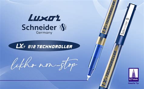 Luxor Schneider LX7 Technoroller| Pack of 2| Blue Ink Colour|0.7 mm tip ...