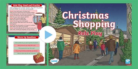 ESL Christmas Shopping Role Play | TEFL Xmas Activity