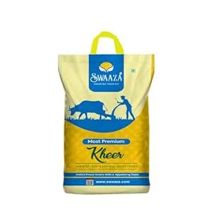 SWAAZA Kheer Rice – Premium Short Grain Rice, 10kg | 4.25–4.45 mm ...