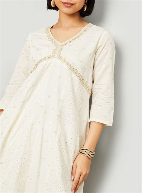 Buy Kalki x Max Women Embroidered A-line Kurta Online at just Rs. 1299. ...
