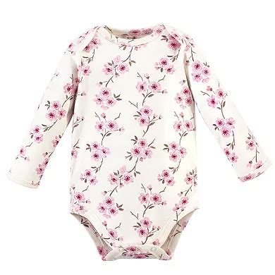 Touched by Nature Baby Girl Organic Cotton Long-Sleeve Bodysuits 5pk ...